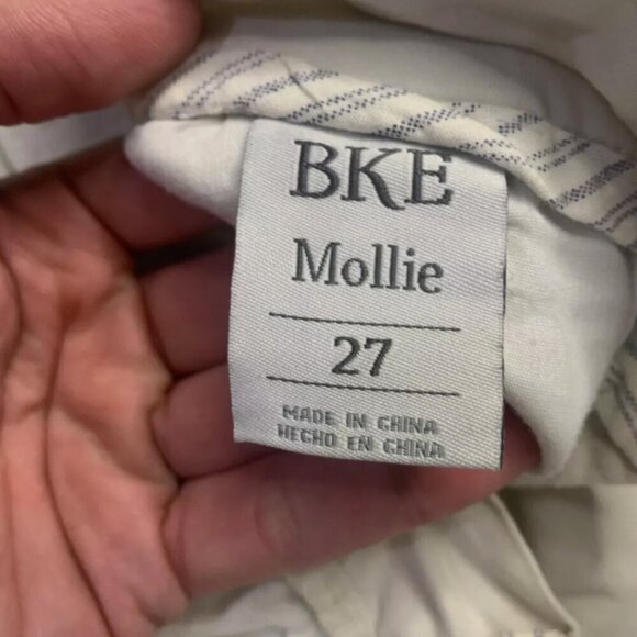 BKE Molly Womens Beige Embellished Booty Shorts Size 27 Rhinestone Pocket Detail - Picture 5 of 7